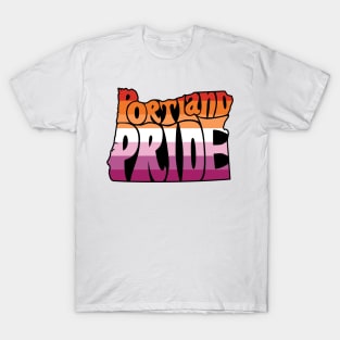 Portland Pride Festival - Lesbian - Oregon Silhouette T-Shirt